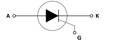 Schematic - Littelfuse SJxx12xx 12A High-Temperature SCR Thyristor